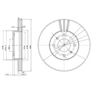 Гальмівний диск передній Nissan Almera, Primera 96-