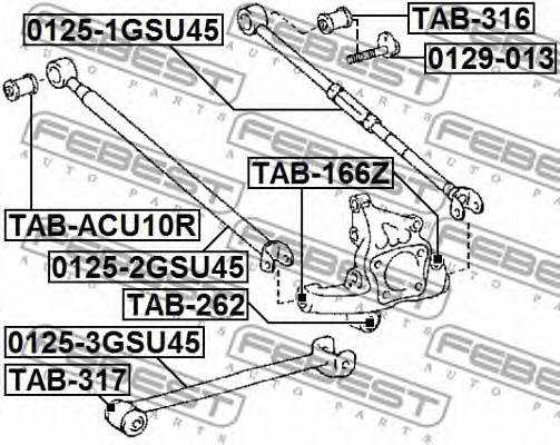 Болт з ексцентриком Toyota Highlander 00-