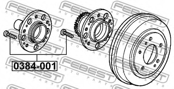 Болт кріплення колеса HONDA ACCORD, CIVIC 98-