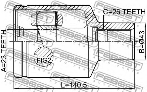 ШРКШ (внутрішній) CHEVROLET EPICA (V250) 2007-2015