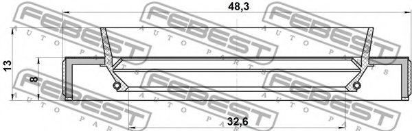 Сальник приводу 32.6x48.3x8x13 RAV 4 2.0 00-05