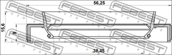 Сальник піввісі 40x56x9x15.6 Rav 4 Corolla Camry 90-