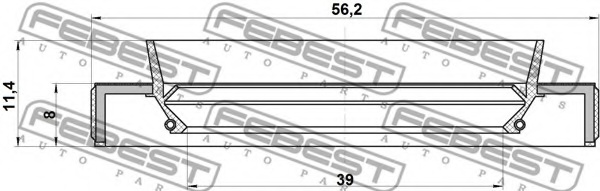Cальник (41X56X8X11.4) HONDA ACCORD 2002-2008