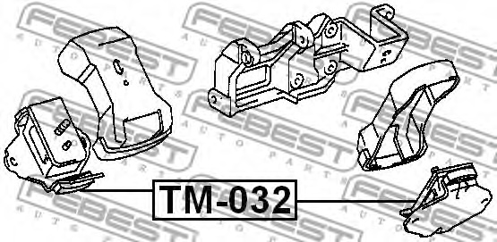 Опора двигуна передня TOYOTA LAND CRUISER PRADO 120 GRJ12 KDJ12 RZJ12 TRJ12