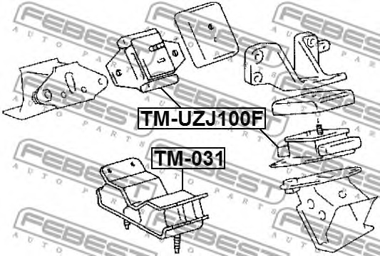 Опора двигуна TOYOTA LAND CRUISER 100 HDJ101 UZJ100 1998-2007