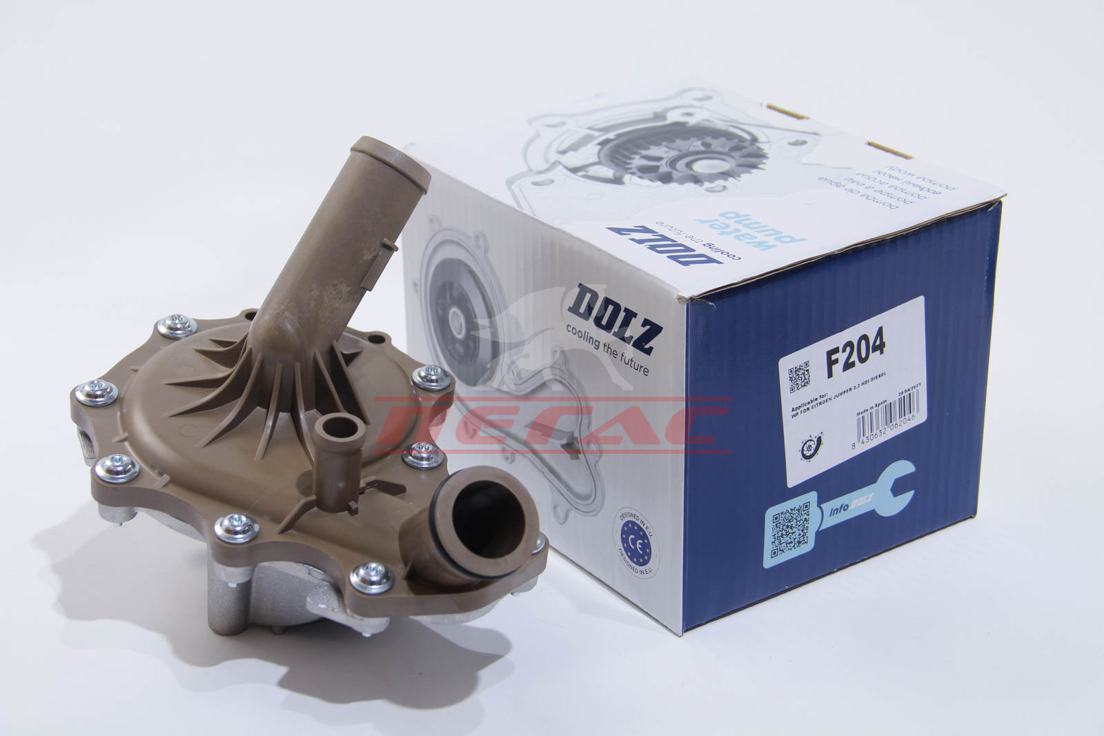 Водяний насос Transit 2.2TDCi 06- (з корпусом)