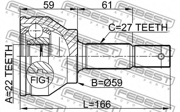 ШРКШ (зовнішній) NISSAN FUGA Y50 2004-2009
