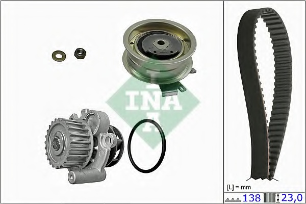 Комплект ГРМ   помпа VW Caddy III T5 Passat B5 2.0EcoFuel 06-15