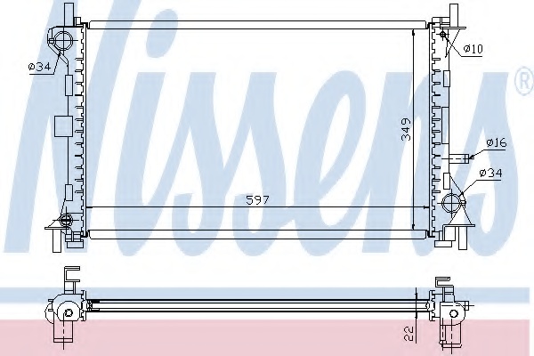 Радіатор охолоджування FORD FOCUS 1.8 98-