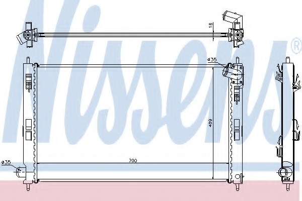 Радіатор охолоджування MITSUBISHI LANCER X 1.6-1.8-2.0 07-