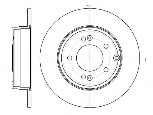 Диск гальмівний (задній) HYUNDAI SONATA V (NF) 2.0 2004.08-
